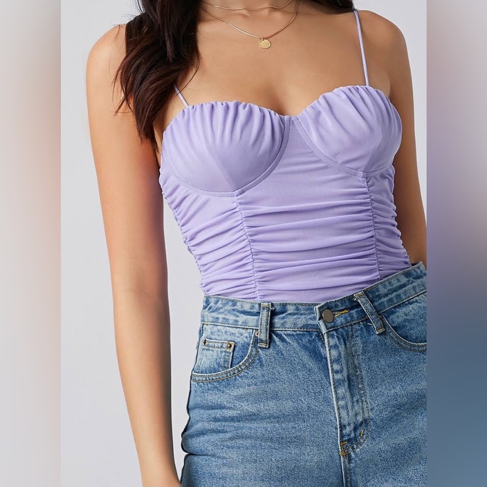 Princess Polly Purple Lilac Ruched Tank